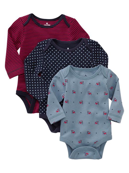 1 of 8 showing, with the color blue galaxy of product Stars and stripes bodysuit