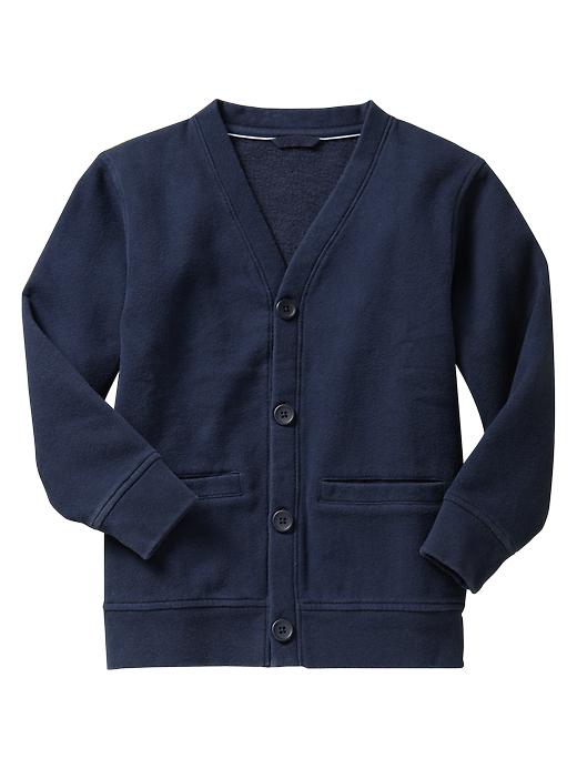 1 of 8 showing, with the color blue galaxy of product Uniform knit cardigan