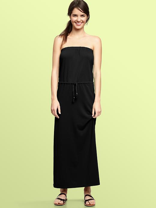1 of 8 showing, with the color true black of product Strapless maxi dress