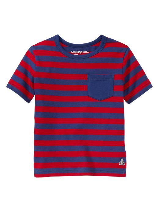 1 of 8 showing, with the color blue track of product Striped pocket T