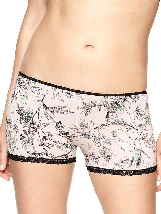 View large product image 1 of 1. Softest modal lace girl shorts