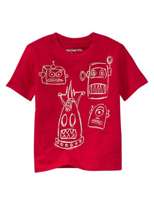 1 of 8 showing, with the color admiral red of product Summer fun graphic T