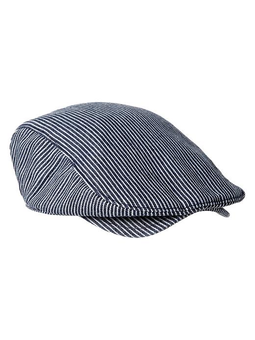 1 of 8 showing, with the color white stripe of product Railroad stripe newsboy cap