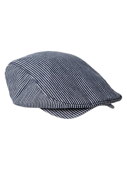 View large product image 1 of 1. Railroad stripe newsboy cap