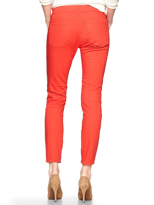 2 of 8 showing, with the color tomato of product 1969 ankle zip legging jeans