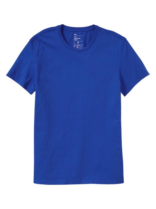 1 of 8 showing, with the color active blue of product Essential crewneck t-shirt