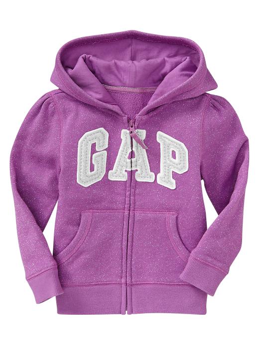 1 of 8 showing, with the color purple muse of product Lurex arch logo hoodie