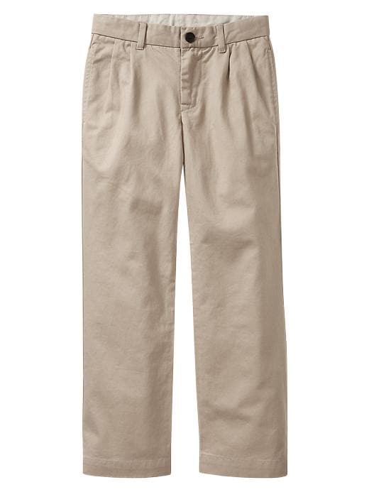 1 of 8 showing, with the color cargo khaki of product GapShield pleated pants