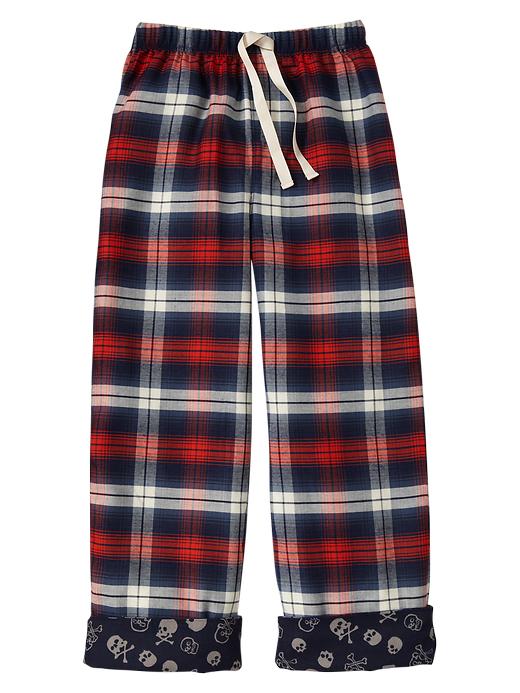 2 of 8 showing, with the color flame of product Red plaid pajama pants
