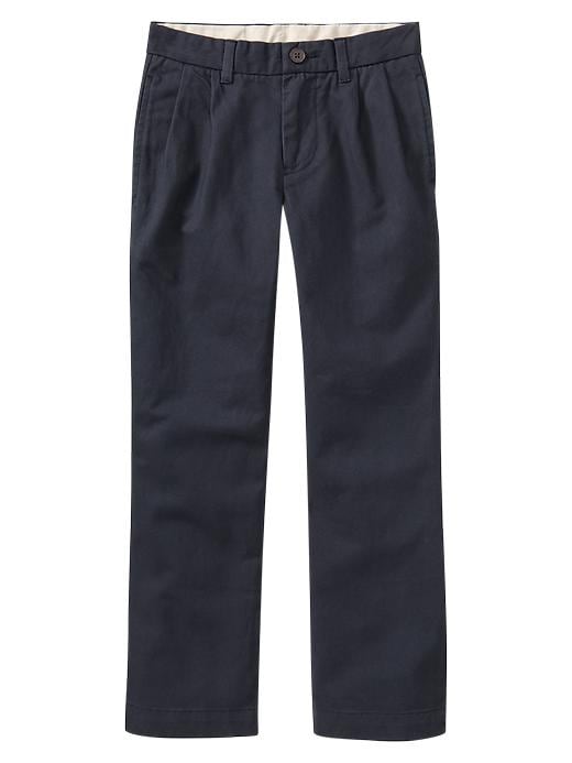 1 of 8 showing, with the color true navy of product GapShield pleated pants