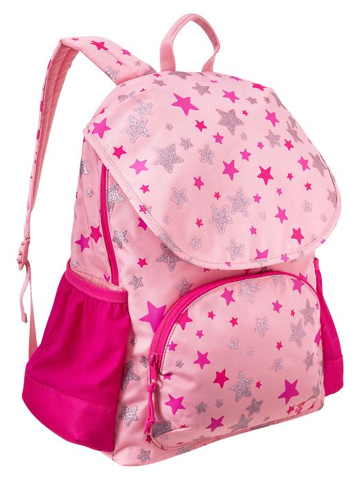 Image number 4 showing, Printed glitter graphic backpack (Senior)