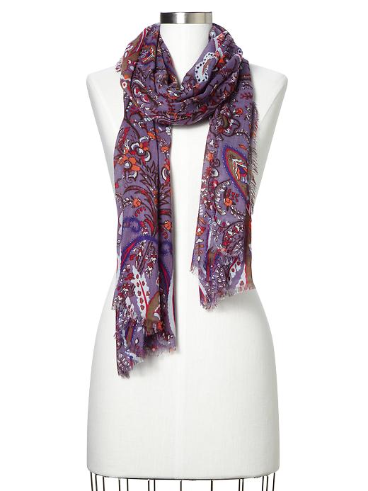 1 of 8 showing, with the color purple paisley of product Paisley scarf