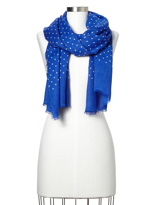 1 of 8 showing, with the color blue of product Tiny dot scarf
