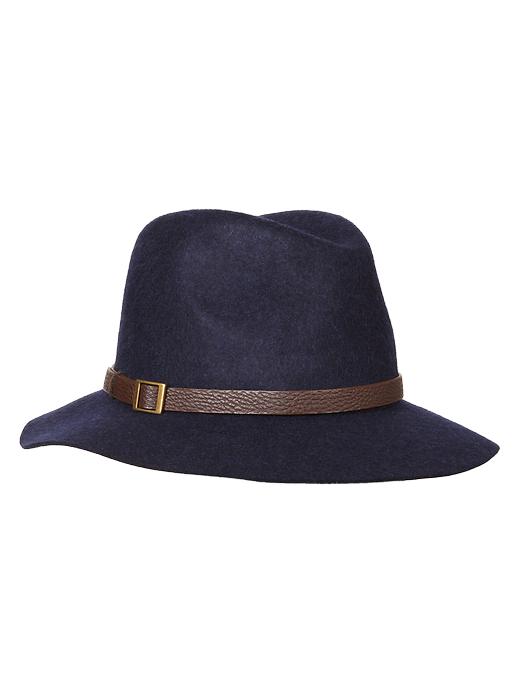1 of 8 showing, with the color navy of product Wide-brim fedora