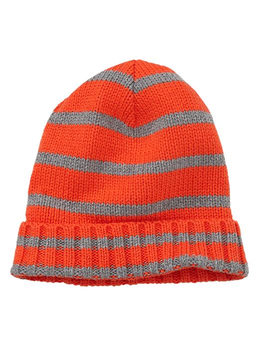 View large product image 1 of 1. Fold-over striped beanie