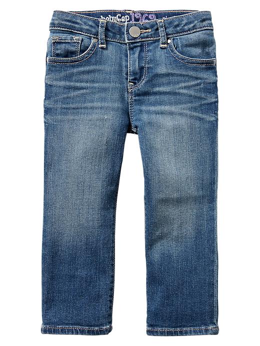 1 of 8 showing, with the color medium denim of product Straight jeans