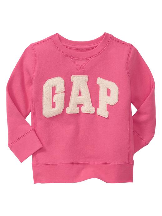 1 of 8 showing, with the color sugar coral of product Arch logo fleece pullover