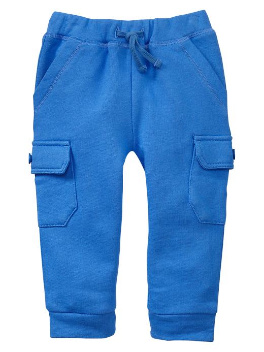 1 of 8 showing, with the color clear blue sea of product Knit cargo pants