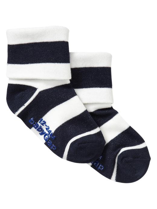 View large product image 1 of 1. Intarsia knit socks