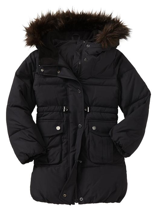 1 of 8 showing, with the color black of product Warmest parka