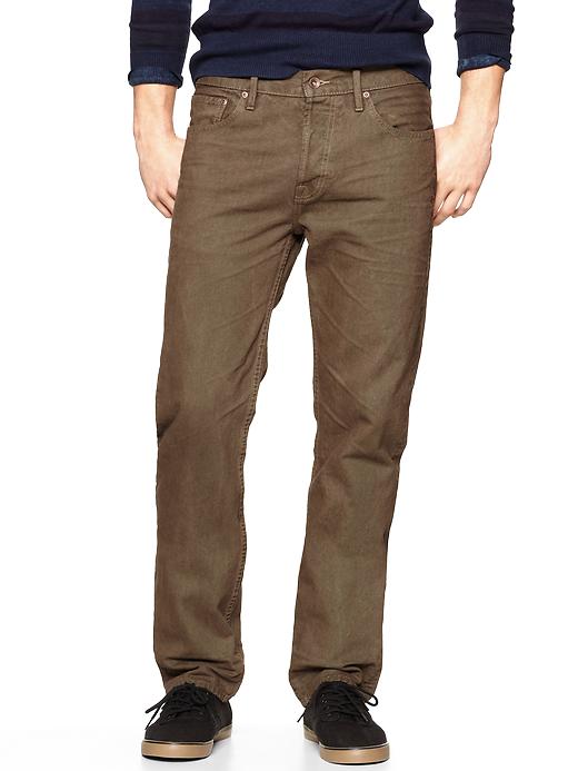 1 of 8 showing, with the color brown of product 1969 slim fit jeans (colored garment-dyed wash)