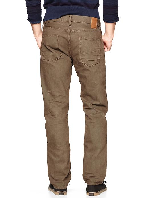 2 of 8 showing, with the color brown of product 1969 slim fit jeans (colored garment-dyed wash)