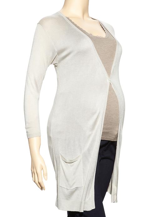 1 of 8 showing, with the color soft stone of product Long pocket cardigan