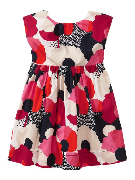 1 of 8 showing, with the color hula floral print of product Shirred floral dress