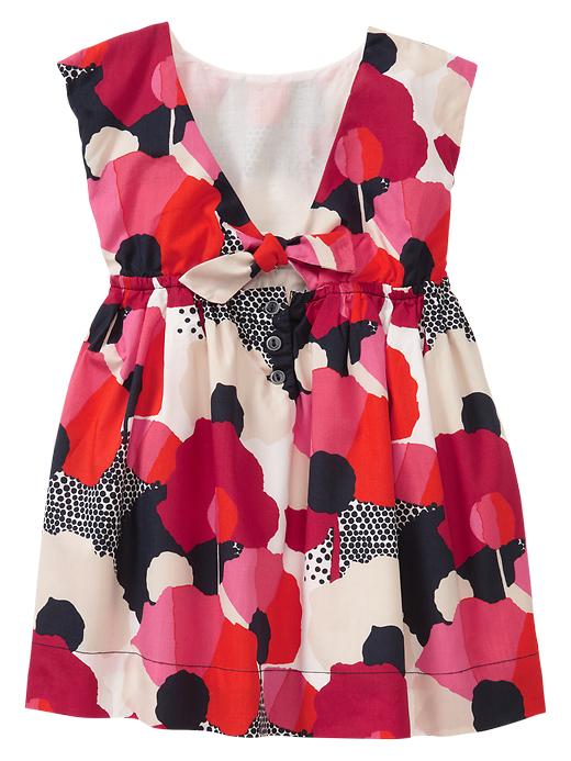 2 of 8 showing, with the color hula floral print of product Shirred floral dress