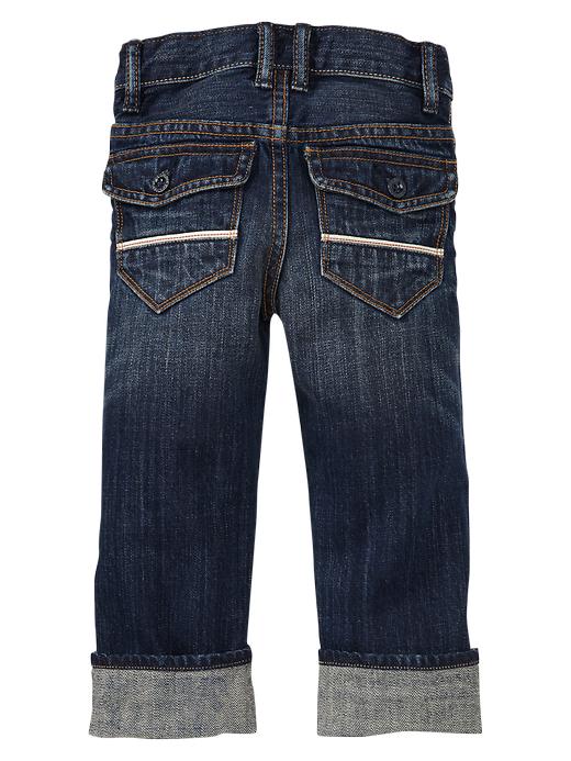 2 of 8 showing, with the color medium wash of product Selvage straight fit jeans (medium wash)