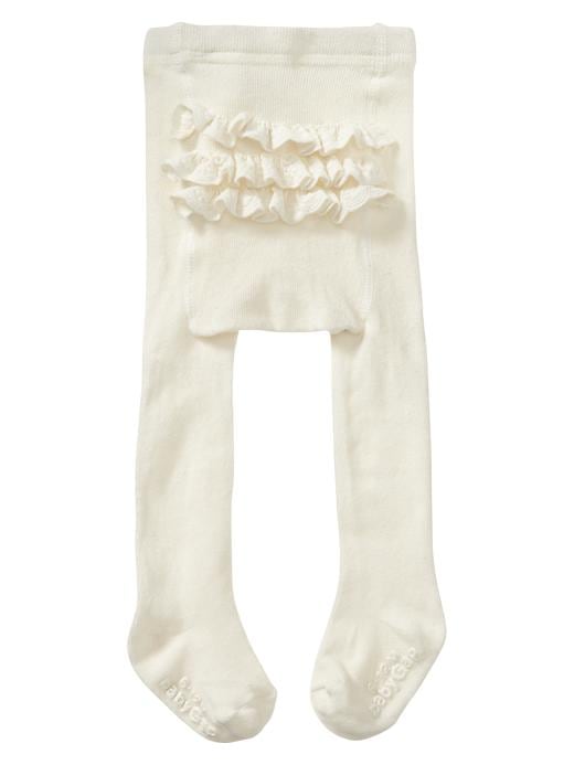 1 of 8 showing, with the color ivory frost of product Ruffle tights