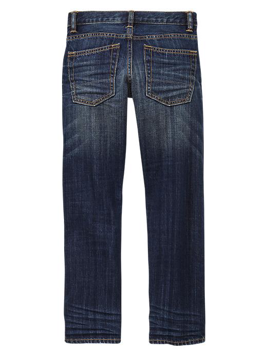 2 of 8 showing, with the color medium wash of product Kids Straight Jeans with Fantastiflex