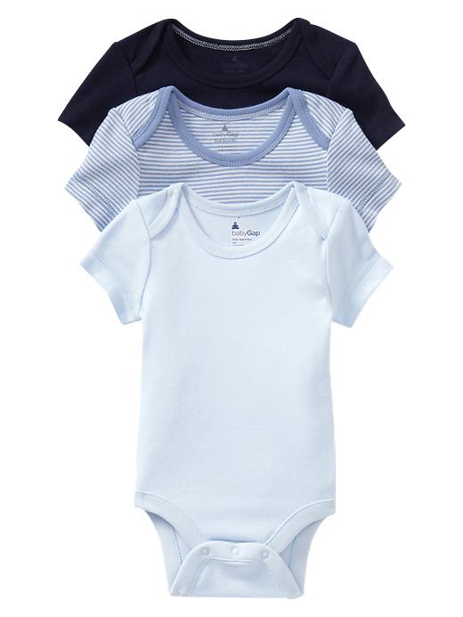 1 of 8 showing, with the color light blue day of product Favorite short-sleeved bodysuit (3-pack)