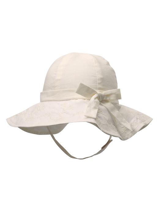 1 of 8 showing, with the color ivory frost of product Embroidered floppy hat