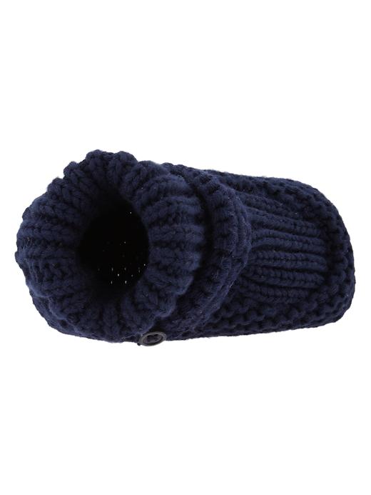 2 of 8 showing, with the color blue galaxy of product Garter-stitch button booties
