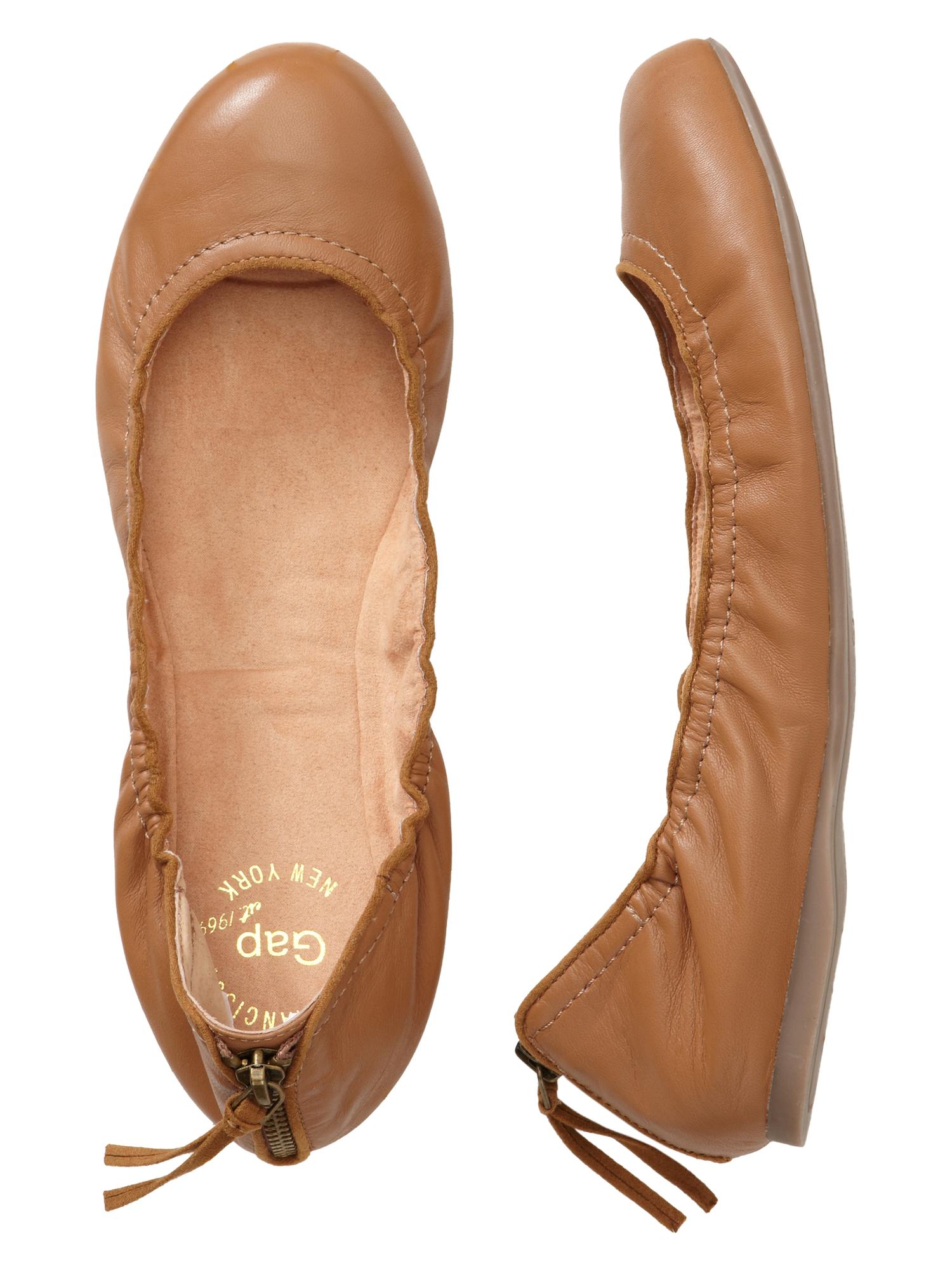 Женские балетки Gap Scrunch flats, цвет: Верблюжий