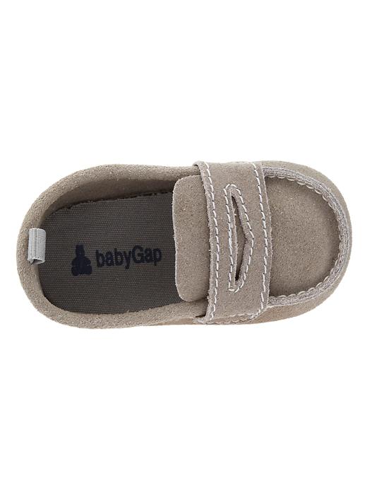 2 of 8 showing, with the color chrome grey of product Suede penny loafers
