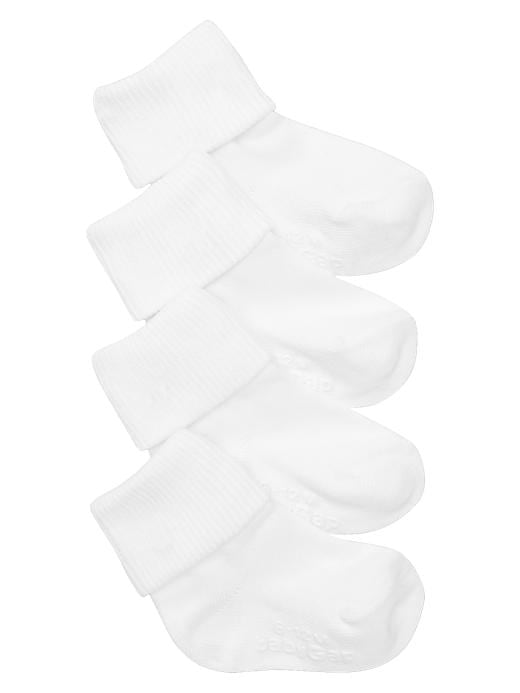 1 of 8 showing, with the color white of product Triple-roll socks (4-pack)