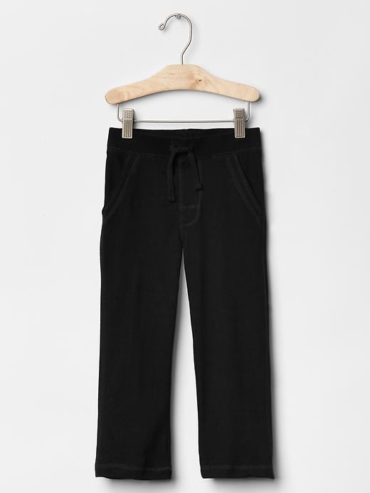 1 of 8 showing, with the color true black of product Jersey knit pants