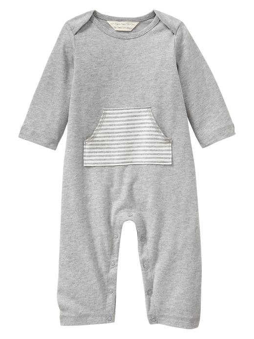 1 of 8 showing, with the color light heather gray of product Organic one-piece