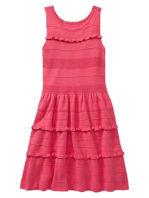 1 of 8 showing, with the color sugar coral of product Ruffle sweater dress