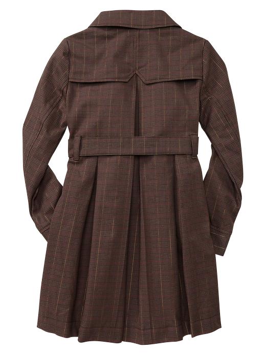 2 of 8 showing, with the color milk chocolate of product Plaid trench coat