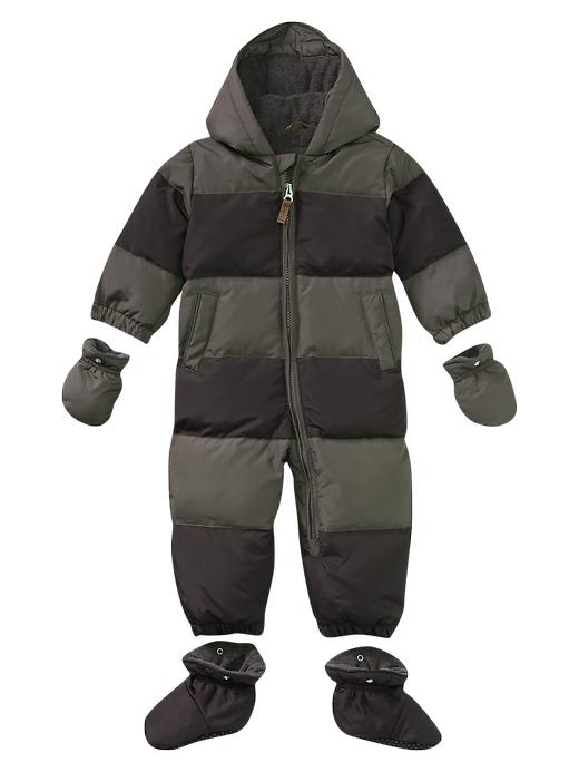 1 of 8 showing, with the color expedition gray of product Warmest striped snowsuit