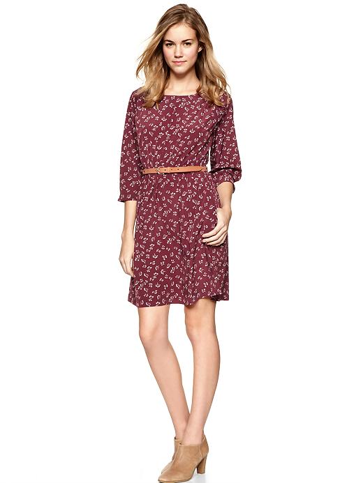 1 of 8 showing, with the color radish of product Cherry print blouson dress