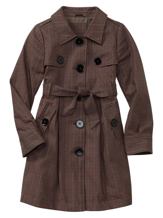 1 of 8 showing, with the color milk chocolate of product Plaid trench coat