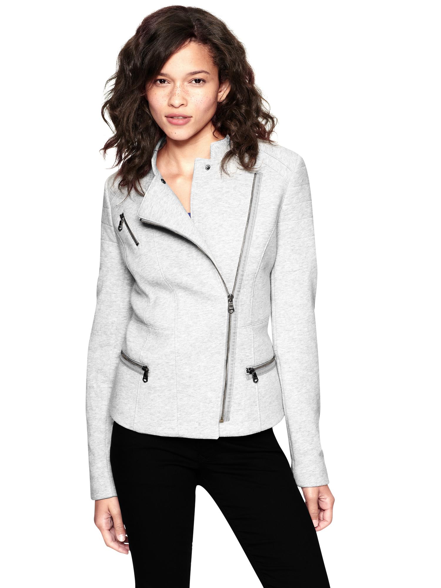 French terry moto jacket
