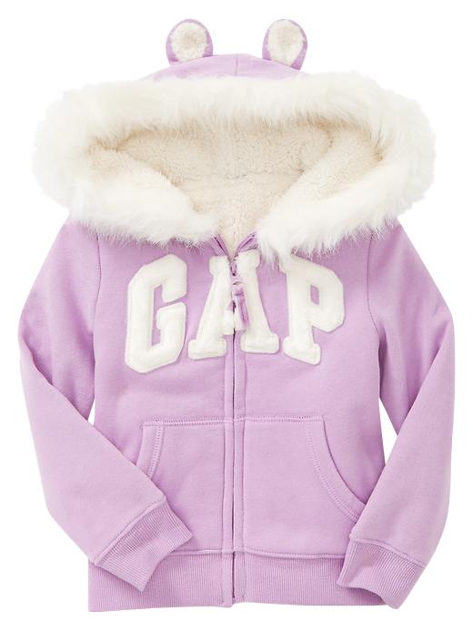 1 of 8 showing, with the color lilac glaze of product Bear arch logo hoodie