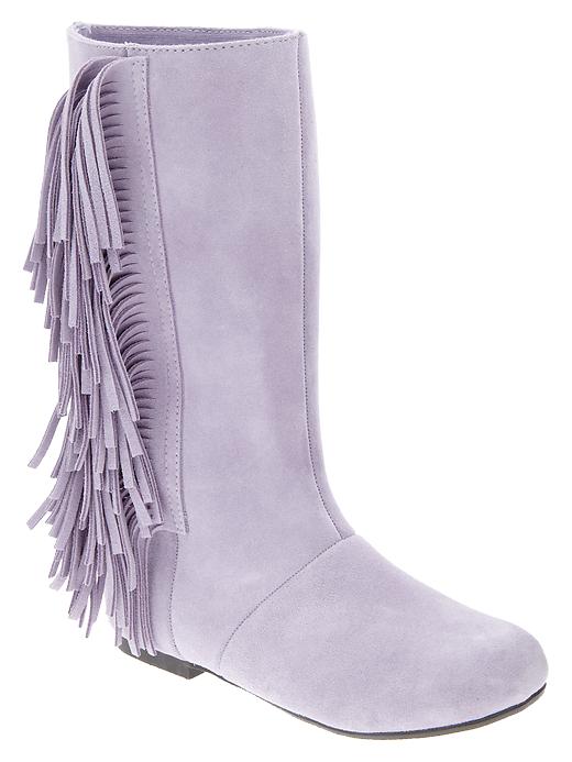 1 of 8 showing, with the color orchid frost of product Fringe boots
