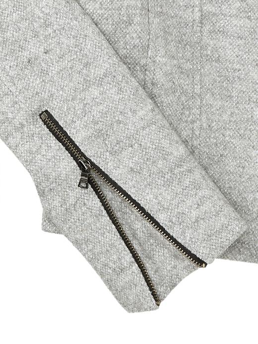 2 of 8 showing, with the color gray tweed of product Tweed moto jacket