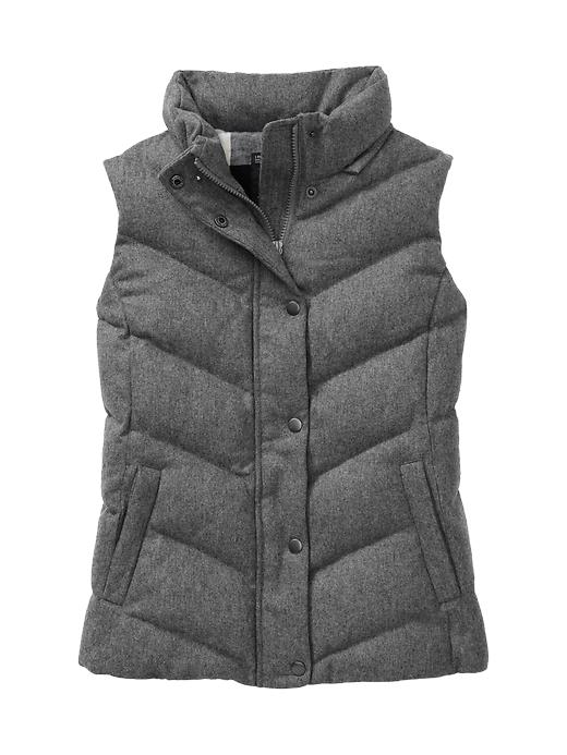 2 of 8 showing, with the color gray of product Wool fitted puffer vest